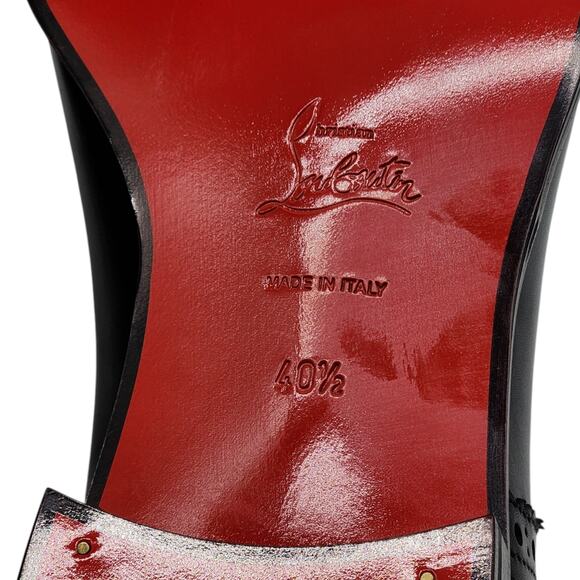 Christian Louboutin Top Daviol Leather Derby Shoes - Black EU 40.5 / US 7.5 $995 - Picture 9 of 9